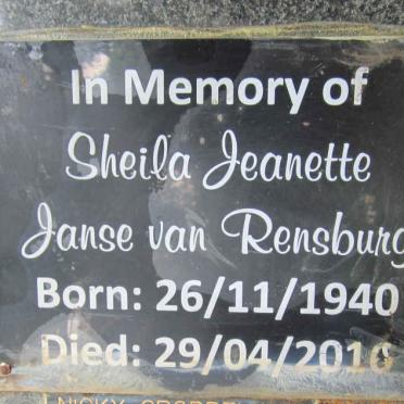 GIFFARD Jacoba Susan Mary 1918-1986 :: RENSBURG Sheila Jeanette, Janse van 1940-2016 :: GROBBELAAR Nicky 1962-2006