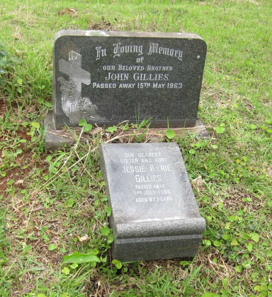 GILLIES John -1963 :: GILLIES Jessie Ryrie -1986