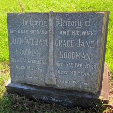 GOODMAN John William -1955 &amp; Grace Jane -1966