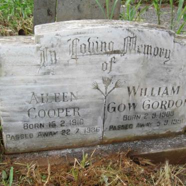 GORDON William Gow 1908-1991 &amp; Aileen COOPER 1910-1986