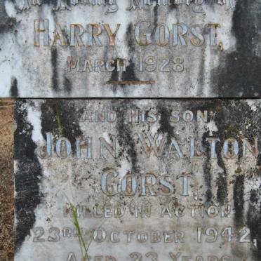 GORST Harry -1928 :: GORST John Walton -1942