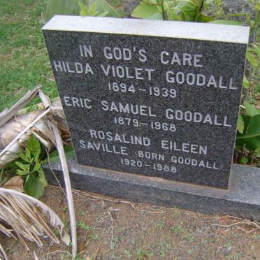 GOODALL Eric Samuel 1879-1968 &amp; Hilda Violet 1894-1939 :: SAVILLE Rosalind Eileen nee GOODALL 1920-1988