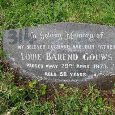 GOUWS Louie Barend -1973