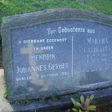 GERBER Hendrik Johannes -1953 &amp; Martha Catharina 1900-1986