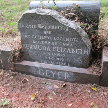 GEYER Bermuda Elizabeth 1925-1982