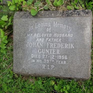 GUNTER Johan Frederik -1956