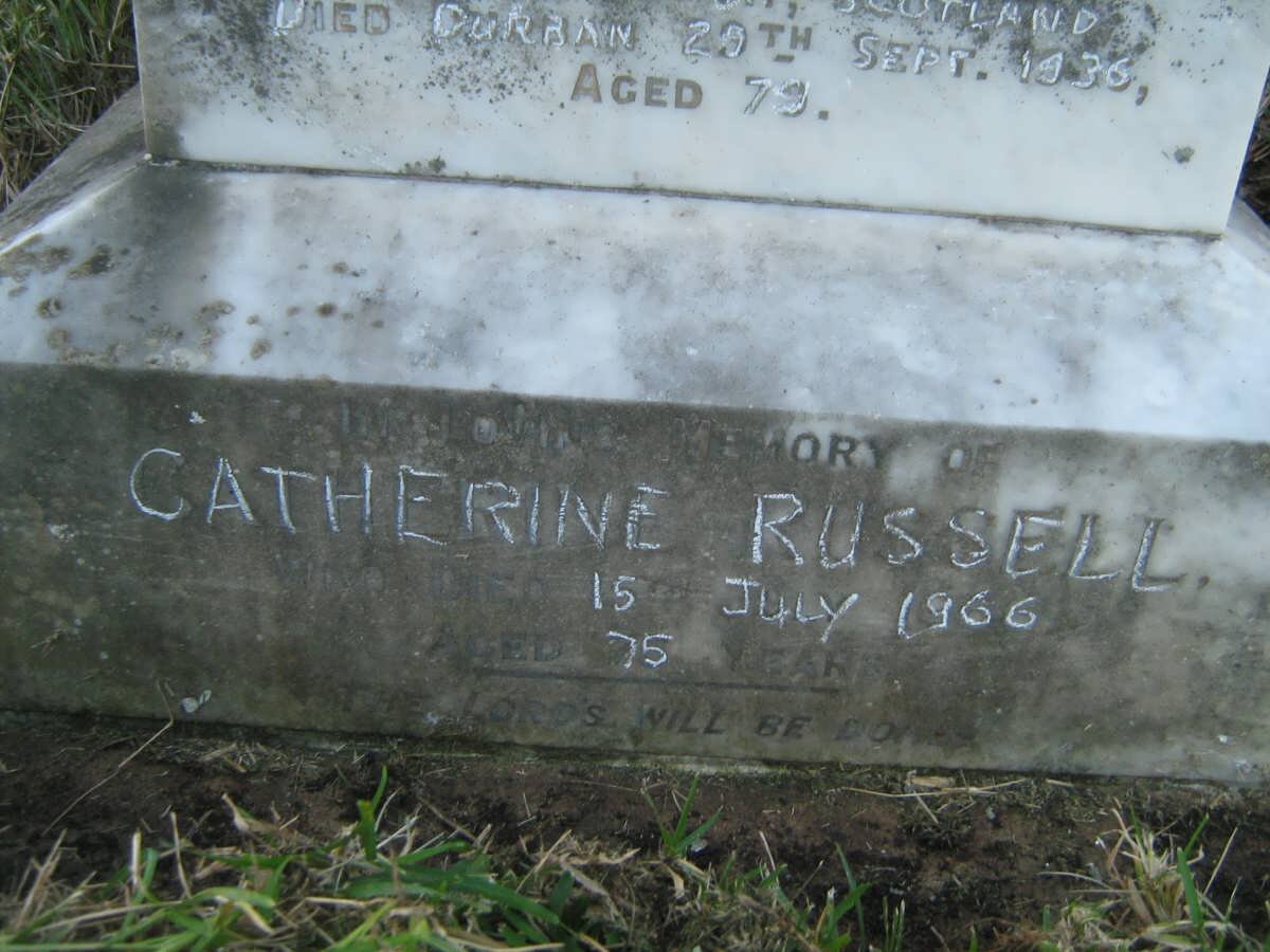 GUTHRIE James -1936 &amp; Mary -1929 :: RUSSELL Catherine -1966 :: RUSSELL Noeline Anne -1960