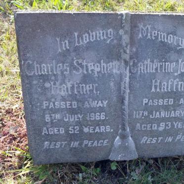 HAFFNER Charles Stephen -1966 &amp; Catherine Josephine -1976