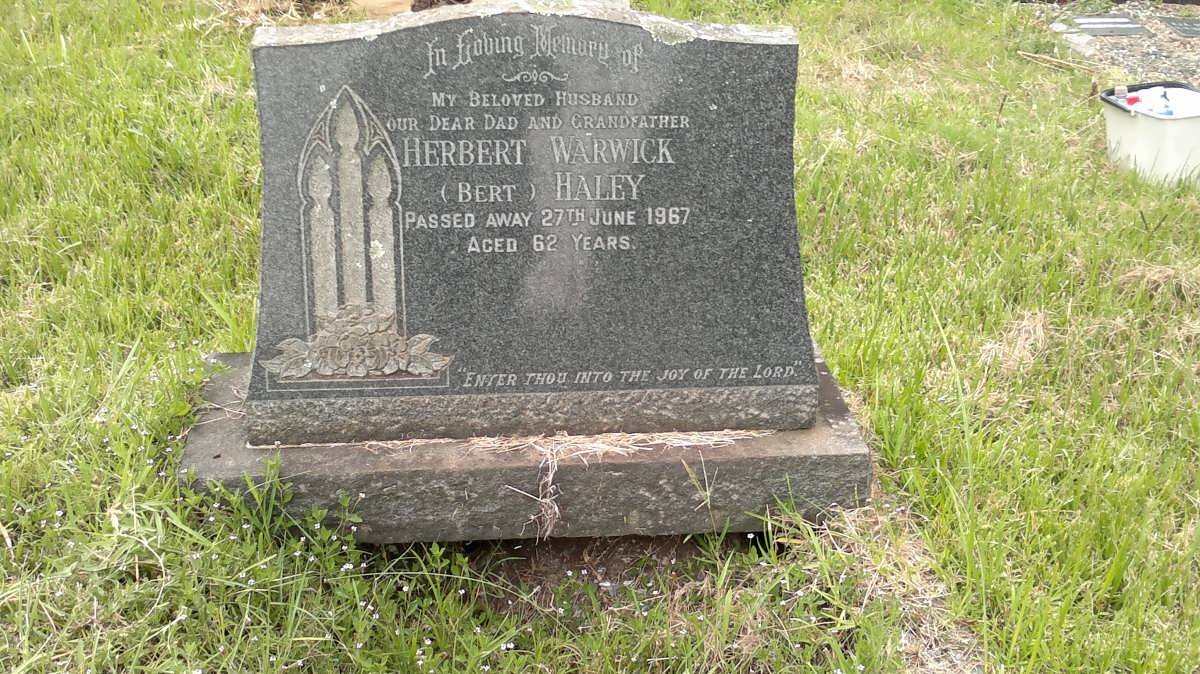 HALEY Herbert Warwick -1967