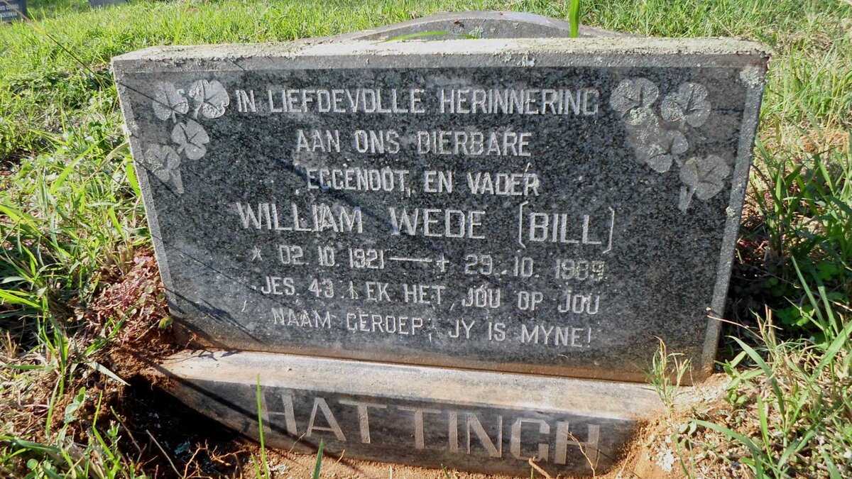 HATTINGH William Wede 1921-1989