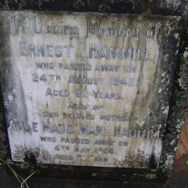 HAMMILL Ernest -1942 &amp; Alice Maud Mary -1954