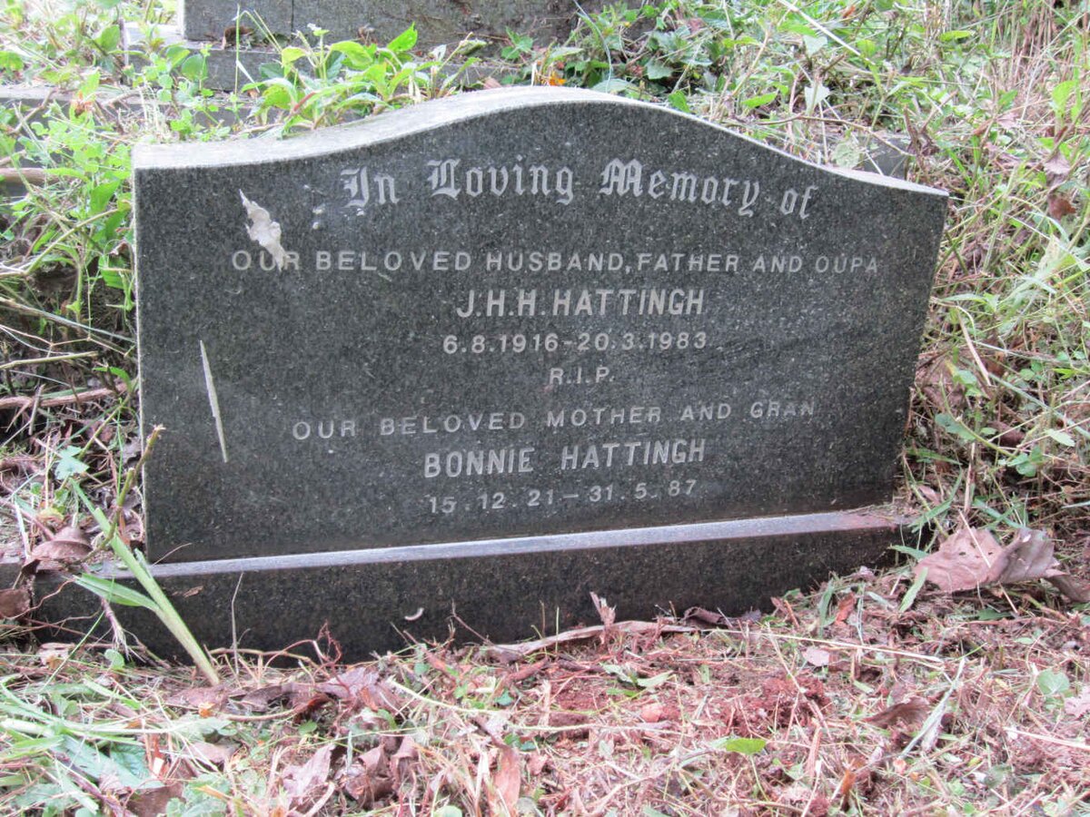 HATTINGH J.H.H. 1916-1983 &amp; Bonnie 1921-1987