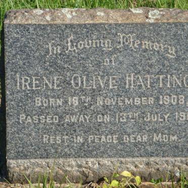 HATTINGH Irene Olive 1908-1964