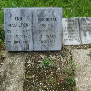 HAMILTON Ann -1989 :: HAMILTON Jennifer Anne -1945