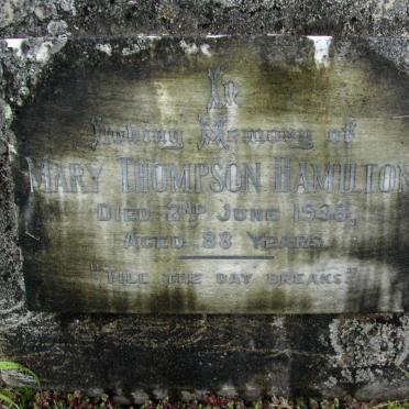 HAMILTON Mary Thompson -1933