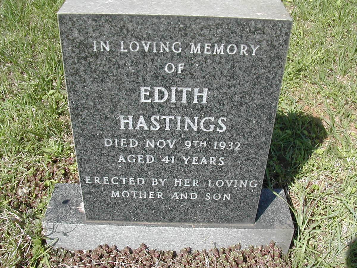 HASTINGS Edith -1932