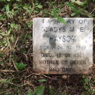 HAYSOM David 1917-1979 &amp; Antoinette G.B. 1920-1999 :: HAYSOM Gladys M. E. 1890-1981 :: HAYSOM Derek W.R. 1913-1985