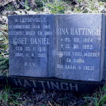 HATTINGH Josef Daniel 1916-1985 &amp; Rina 1924-1993