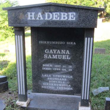 HADEBE Gayana Samuel 1917-1999