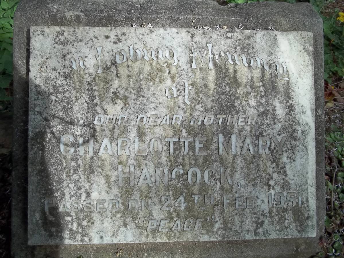 HANCOCK Charlotte Mary -1951