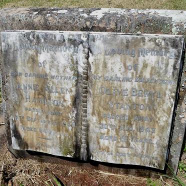 HAMILTON Annie Allen -1949 :: STANTON Olive Beryl -1943