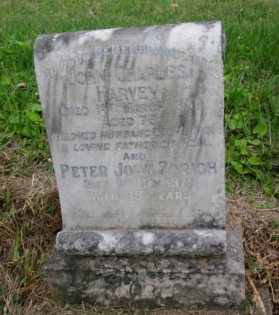 HARVEY John Charles -1952 :: ZORICH Peter John -1975