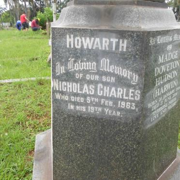 HOWARTH Nicholas Charles -1963 :: HUDSON Madge Doveton nee HARWIN 1908-2006