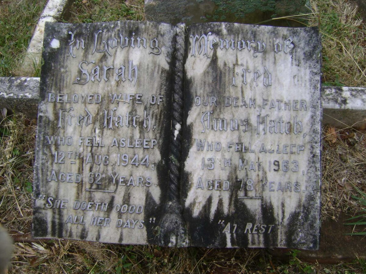 HATCH Fred Amos -1963 &amp; Sarah -1944