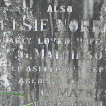 MATHIESON Elsie Norrie -1950 :: MATHIESON William Gilkinson -1966