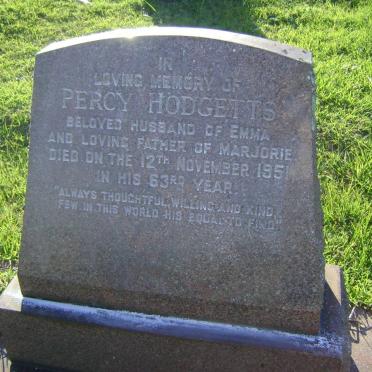 HODGETTS Percy -1951