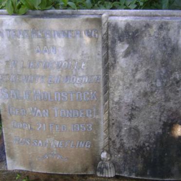 HOLDSTOCK Salie nee VAN TONDER -1953