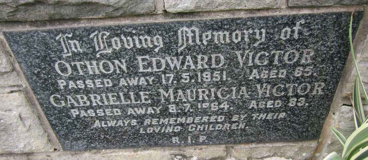 VICTOR Othon Edward -1951 &amp; Gabrielle Mauricia -1964