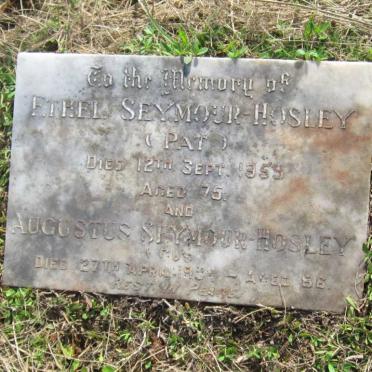 HOSLEY Augustus, SEYMOUR -196? &amp; Ethel -1959