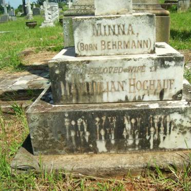 HOCHAUF Minna nee BEHRMANN 1870-1912