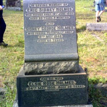 HOLMES Sidney George -1948 &amp; Elsie Rose -1950 :: HOLMES Eric Sidney -1935