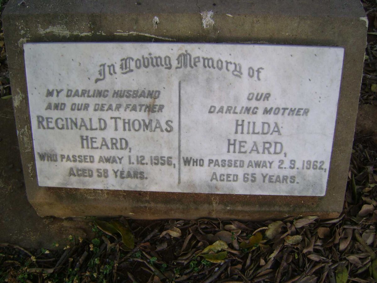 HEARD Reginald Thomas -1956 &amp; Hilda -1962