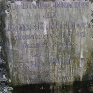 HENRY James E.M. -1940 &amp; Dorothy I.M. -1956