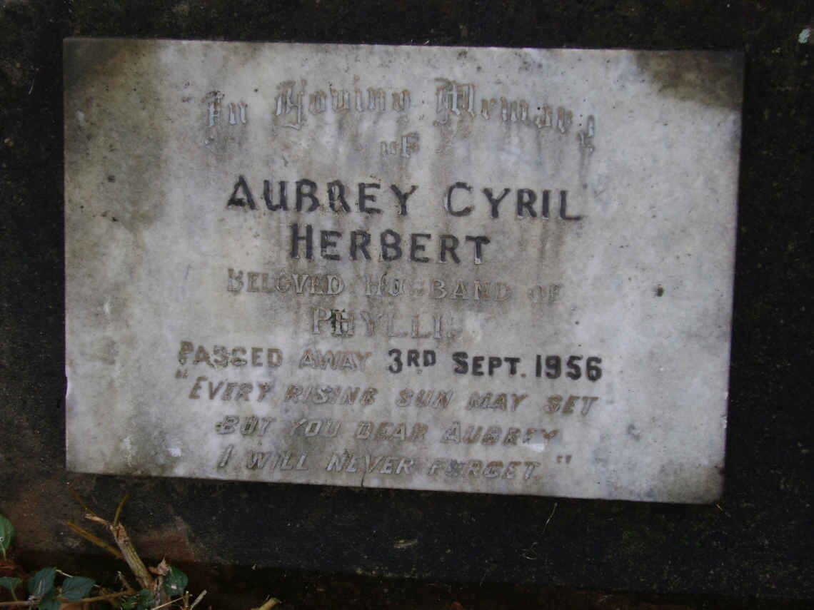HERBERT Aubrey Cyril -1956