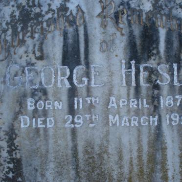 HESLOP George 1878-1954