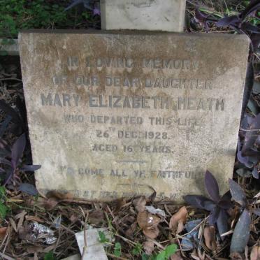 HEATH Joseph Edward -1951 &amp; Stoffelina Elizabeth -1973 :: Mary Elizabeth -1928