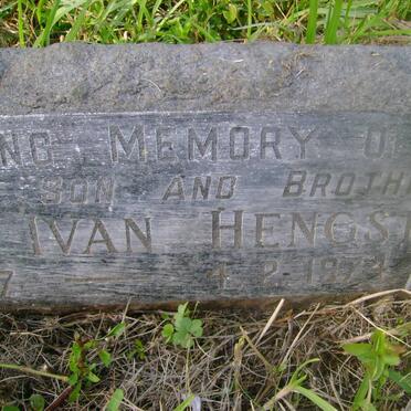 HENGST Brian Ivan 1947-1974