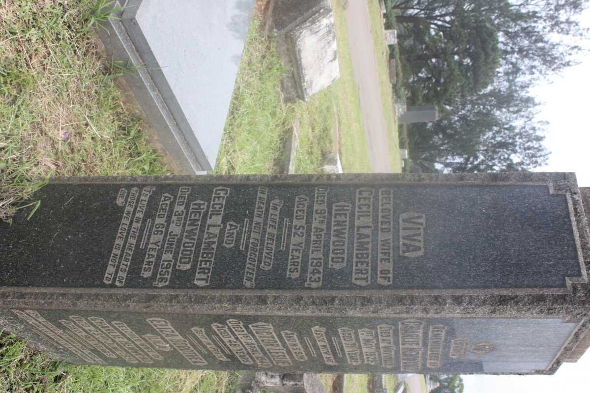 HENWOOD Charlie -1928 &amp; Eliza Dorothea -1951 :: HENWOOD Victor Leslie -1940 :: HENWOOD Cecil Lambert -1956 &amp; Viva -1943