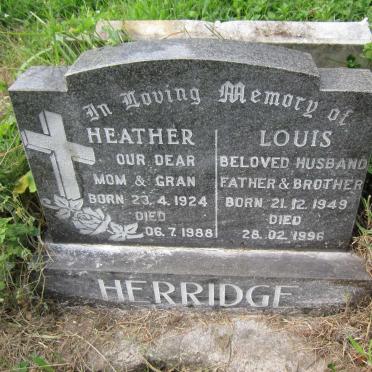 HERRIDGE Heather 1924-1988 :: HERRIDGE Louis 1949-1996