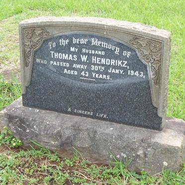 HENDRIKZ Thomas W. -1943