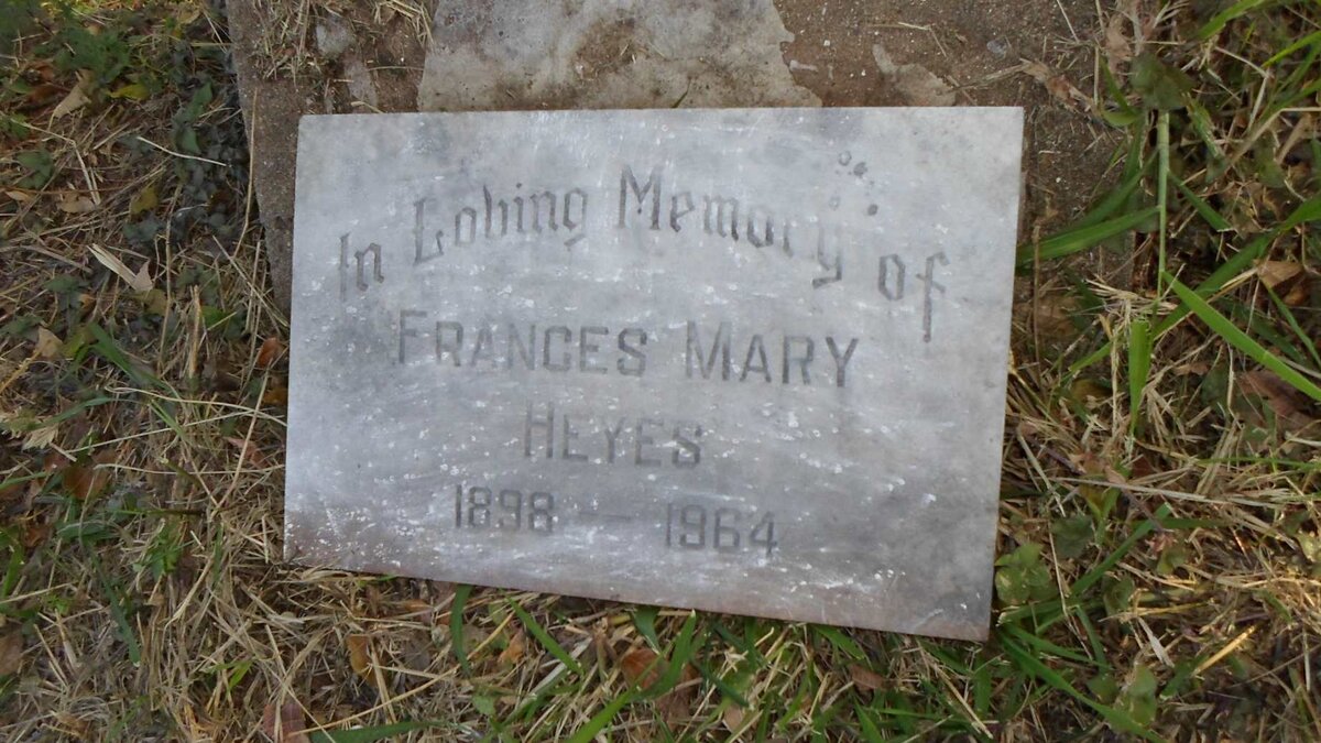HEYES Frances Mary 1898-1964