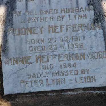 HEFFERNAN Rodney 1910-1955 &amp; Winnie 1910-1994