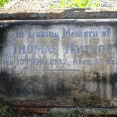 HYSLOP Thomas -1932