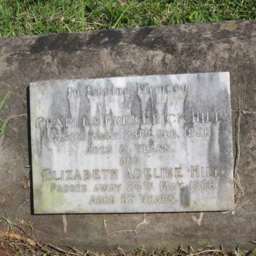 HILL Charles Frederick -1956 &amp; Elizabeth Adeline -1968