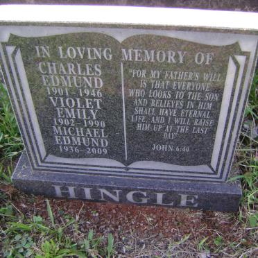 HINGLE Charles Edmund 1901-1946 :: HINGLE Violet Emily 1902-1990 :: HINGLE Michael Edmund 1936-2009