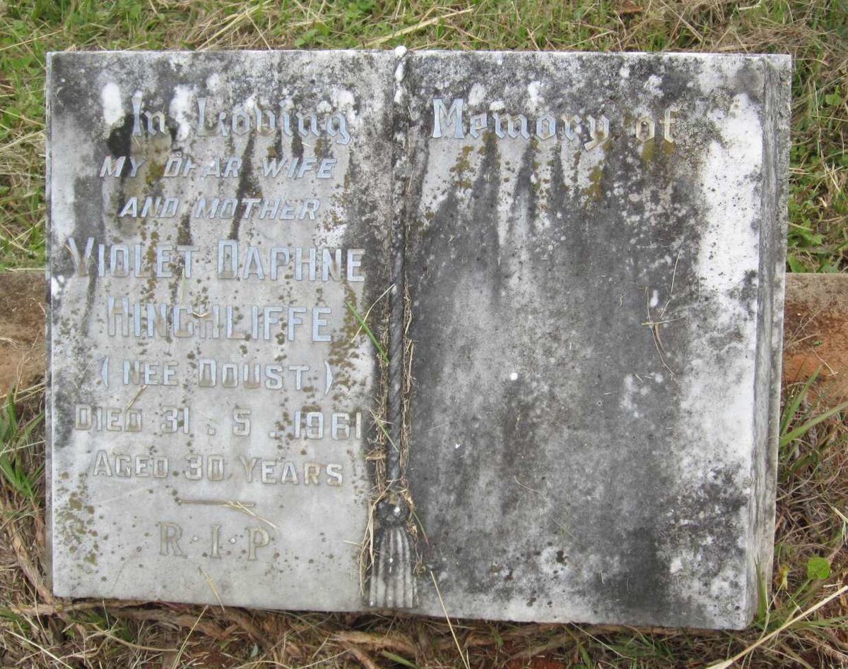 HINGHLIFFE Violet Daphne nee DOUST -1961